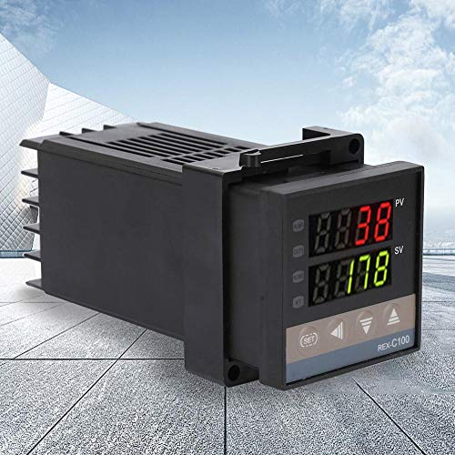 [Australia - AusPower] - Walfront PID Temperature Controller REX-C100 Digital LED Thermostat Controller Regulator with K Thermocouple Sensor AC110V-240V, 0C1300C 