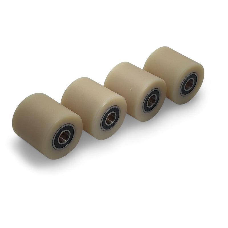 [Australia - AusPower] - Nylon Pulley 4 pcs 1.5-inch Nylon Roller Wheel with Bearings, CNC Guiding Wheel Flat Belt Idler (1.5in Diameter - 1 in Wide - 3/8 in Bearing) 1.5 * 1 