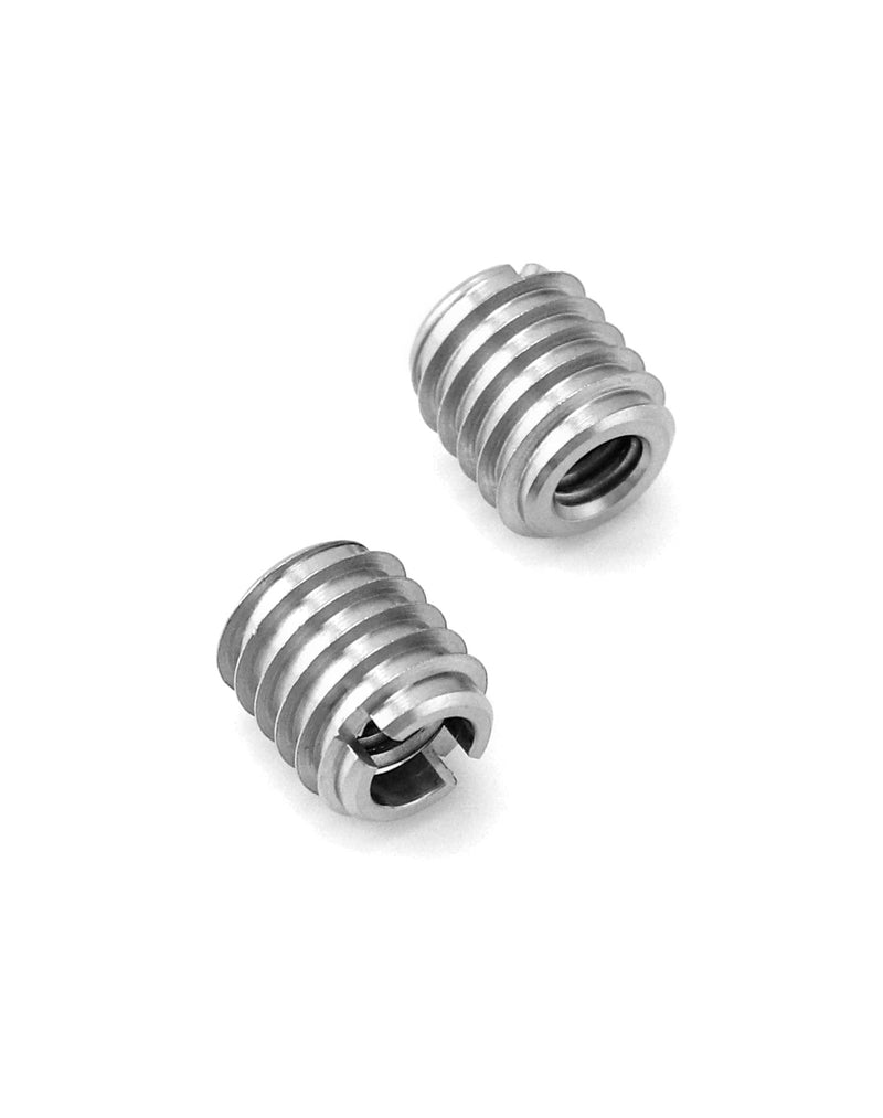 QWORK Stainless Steel Threaded Insert for Hard-Wood, 1/4-20 Internal Threads 20 Pack 5/8" Long Nut Inserts for Hardwoods, Softwoods, Plywood and Composites 1/4"-20