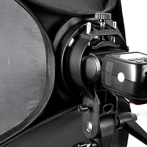 Godox S Type Bracket Bowens Holder S Mount Holder with Foldable 40x40cm /15.7x15.7 inches Softbox and Honeycomb Grid & Bag Kit for Flash Camera Studio Photography 15.7"x15.7"