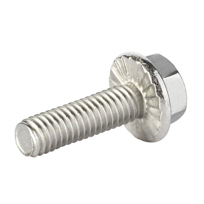 [Australia - AusPower] - M8 x 25mm Flanged Hex Head Bolts Flange Hexagon Screws, Stainless Steel A2, DIN 6921, 15 PCS M8-1.25 x 25mm 