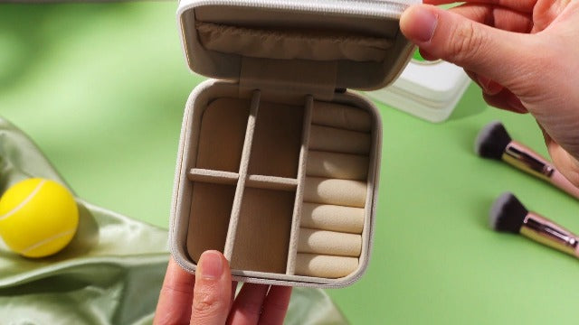 Tudomro 6 Pcs Chenille Tennis Jewelry Case Tennis Gifts for Team Small Portable Travel Jewelry Box Holder Organizer Storage for Women Sports Team Club Lovers Birthday Party Favors