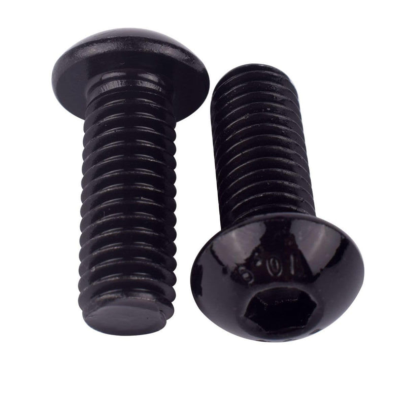 [Australia - AusPower] - 30PCS #10-24 x 1/2" Button Head Socket Cap Screws Bolts, Allen Hex Drive, Black Oxide Alloy Steel 10.9 Grade, UNC Machine Fully Thread #10-24 x 1/2" (30PCS) 