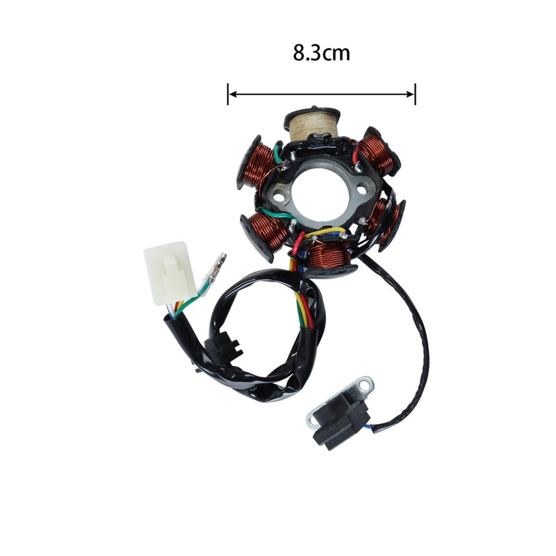 125 Lichtmaschine, Lichtmaschine 50 cm, Generator-Magneto-Statorspule, 6 Spulen, 5-Draht-Motorrad-Magneto-Statorspule, Ersatz für 50 CC 70 CC