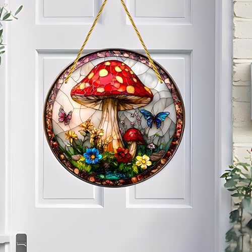 Stained Glass Window Hanging, Acrylic Hanging Ornament Decor for Doors Home Sun Catchers Decoration and Christmas Deep Blue Tree of Life 1