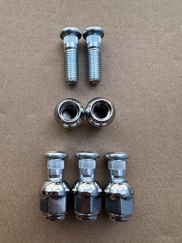 5pcs Front Rear Wheel Studs 90113-SM1-005 & Lug Nuts Replacement for Honda Accord Civic City CR-V Fit HR-V Insight Element Prelude S2000 Acura Legend Integra MDX ILX RSX TL TLX