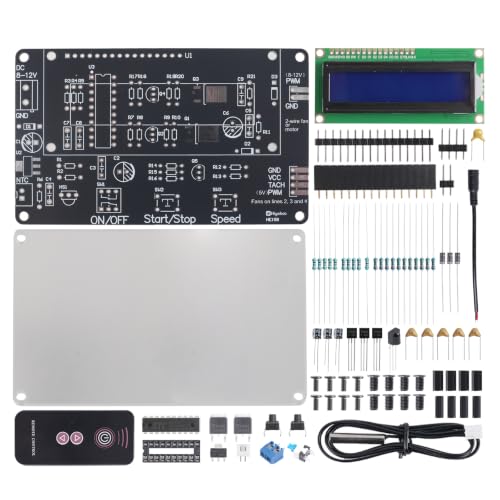 PWM DIY Fan Control 12 V Soldering Kit 2 3 4 Pin Fan with Temperature Sensor Motor Control Speed Control Beginner Electronic Learning Set for Fans, PC Case Fan Aquarium