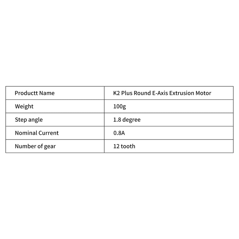 [Australia - AusPower] - FYSETC 3D Printer Accessories for K2 Plus: Original Extruder Motor 35mm Round Pancake Stepper E-axis with 12 Teeth Shaft Gear Drive Board Connected Cable for K2 Pro FDM Printing Project 