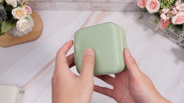 6 Pcs Small Jewelry Box, Portable Travel Case PU Leather Organizer