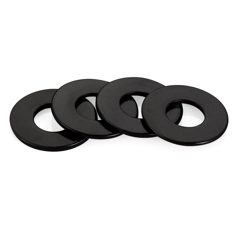 [Australia - AusPower] - 1/4" Black Flat Washer, 3/4" Outer Diameter, 304 Stainless Steel Metal Washer for Screws and Bolts (100 PCS) 1/4" x 3/4" OD 