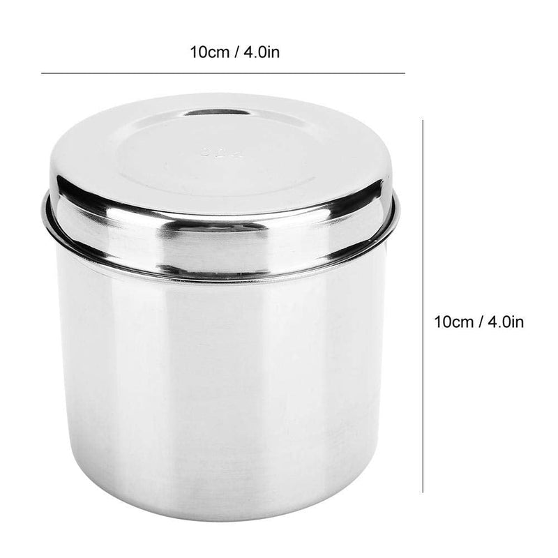 [Australia - AusPower] - 304 Stainless Steel Medical Ointment Jar, Cotton Container, Anti-Iodine Container for Hospital Beauty Salon 
