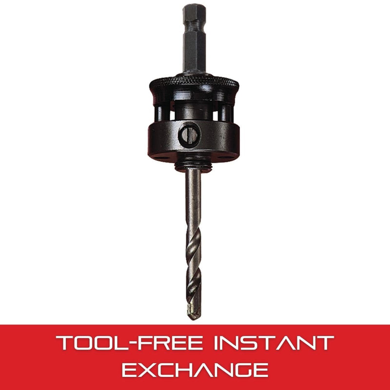 Starrett Quick Hitch Hole Saw Arbor with 1/4" Carbide Tipped Pilot Drill - Ideal for Professional and Home Improvement, 5/8"-18 Screw Thread, 11/32" Shank Size - XA10 1/4" Drill x 8.75mm Shank x 5/8"-18 Screw Thread