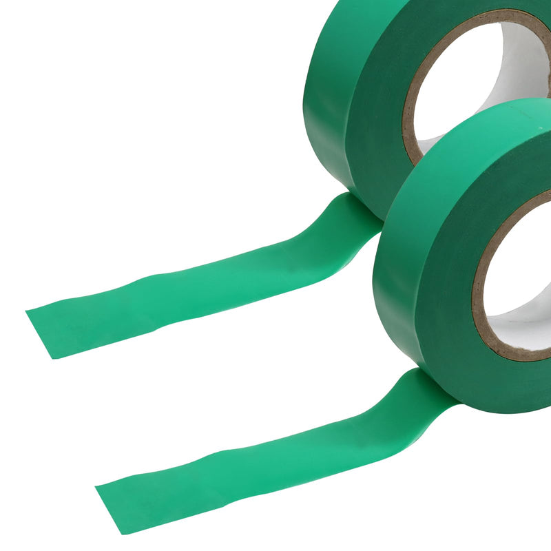 Green Electrical Tape Vinyl, 3/4 Inch 65 Feet Insulating Tape for Electrical, Repairs, Automotive and Equipment, Under 600V (2 Rolls) Green