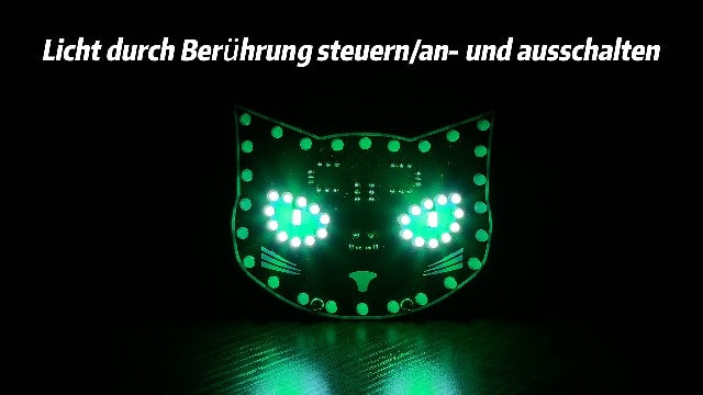 PEMENOL Soldering Project Set with Touch Control Function, DIY Black Cat Decoration, Soldering Kit, 3 Light Modes, Suitable for Adults, Beginners, Decoration Gifts