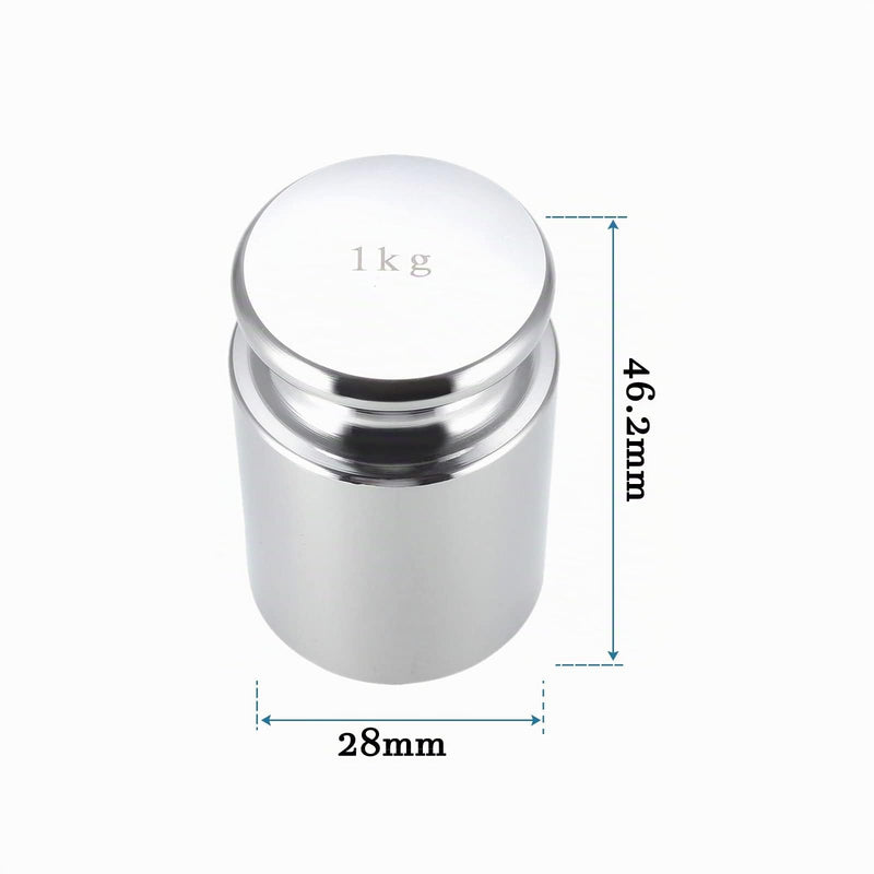 QUARKZMAN 1 kg calibration weight x 1 piece. Chrome-plated steel gram weight for digital jewelry scales and balance test, [M1 precision]