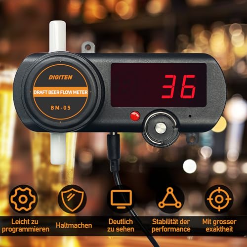 Digital Draft Beer Flow Meter, Beverage Filling Counter, flowmeter