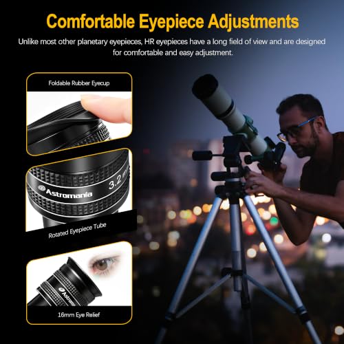Astromania Telescope Eyepiece 3.2mm Wide Angle 58° Planetary Eyepiece 1.25"