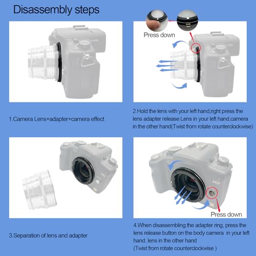 LM to M4/3 Lens Adapter, Compatible with LM Zeiss ZM,Voigtlander VM Lens to with Micro 4/3(MFT, M4/3) Mount Camera, Such as EP1,EP2,EP3,EPL1,EPL2,EPL3,EPL5,EPM1 Leica M to M4/3 Lens adapter