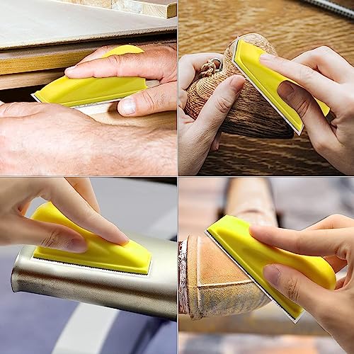 VIBRATITE 131-Piece Sandpaper Set with Hand Sanding Block, 40-1000 Grit | 90x30mm Sanding Sheets, Aluminum Oxide, Detail Sanding Set, for Wood, Metal, Model Making, DIY Projects, Sanding & Polishing 131-R