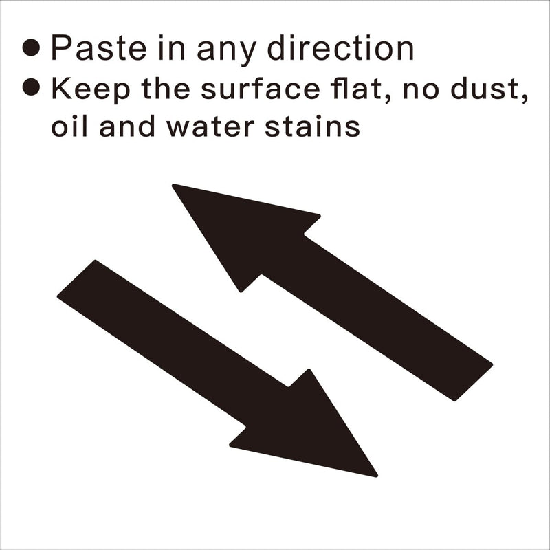 [Australia - AusPower] - Beiyier Large Removable 8-Piece 12" Vinyl Directional Arrow Stickers, Adhesive Floor Decals for Waterproof Marking and Safe Road Instructions (5×12 inches, Black 