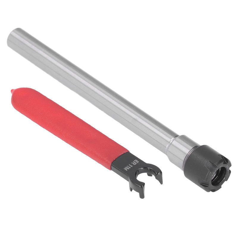 [Australia - AusPower] - Hilitand Collet Holder ER11 100 Collet Holder Cylinder Shaft Extension Rod with Key for CNC Milling Turning Tool 1-7 mm Clamping Range Collets (C10-ER11M-100L) C10-er11m-100l 