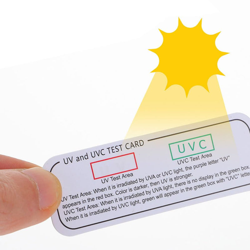 [Australia - AusPower] - Gatuida Pack of 6 UV Test UVC UVA Test Tools UV Light Test Strips Sensor Light Test Card UV Test Card Paper UV UVC Detector Ultraviolet Light Instruction Card The Bulb 