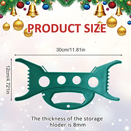 8PCS Christmas Lights Storage Holder Green Holiday Light Organizer All Purpose Lights Cord Wind Up Christmas Light Winder String Lights Storage for Tree Lights Garland Beads Extension Cord Green-8pcs