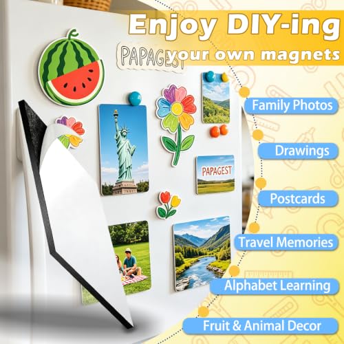 PAPAGEST 24-piece 2-inch square adhesive magnetic dots with 80 mil magnetic backing
