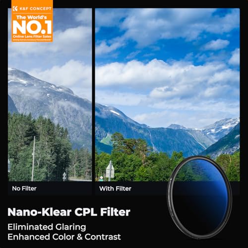 K&F Concept 95mm Circular Polarizer Lens Filter Ultra-Slim Optical Glass