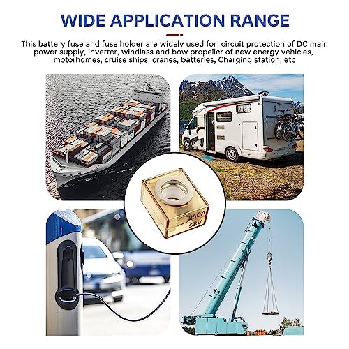 [Australia - AusPower] - BOJACK Terminal Fuse 60A Marine Rated Battery Fuse (MRBF) 58V DC Max IP66 Waterproof for The Circuit Protection of Automobiles RVs Cranes Ships Charging Piles 60Amp(Pack of 2? 