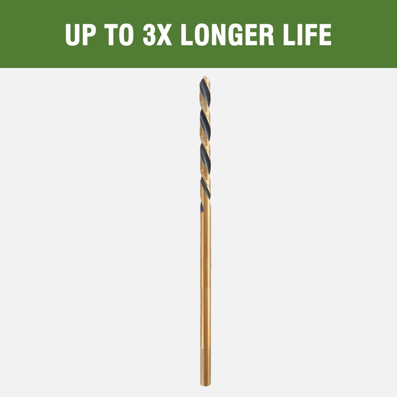 1/2" x 12" Extra Long Drill Bit (2 Pack), Aircraft Extension Drill Bits M2 High Speed Steel for Wood, Soft Metal, Plastic 1/2 in