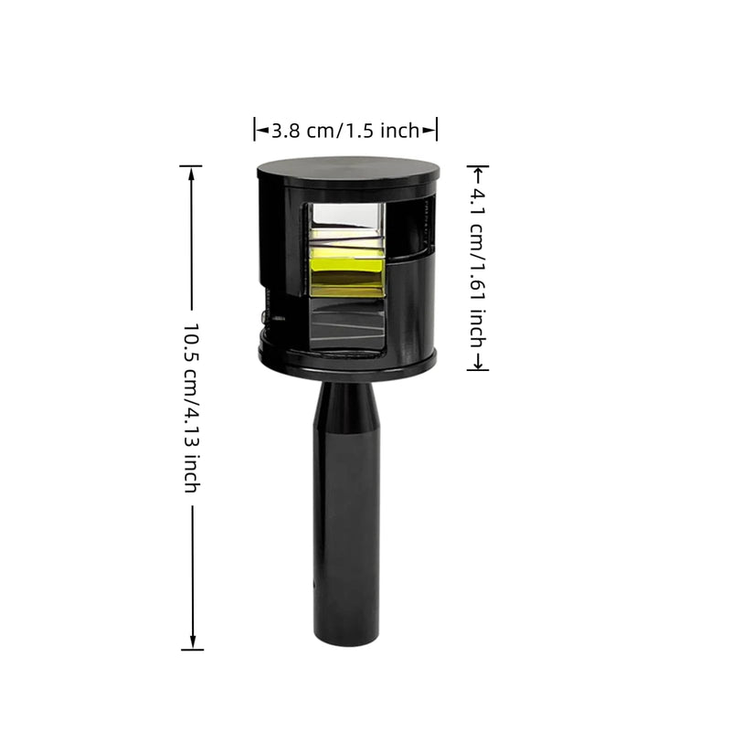 [Australia - AusPower] - Optical Square Right Angle Prism with K9 Glass Double Penta Prism Survey Tool for Total Station 90°/180° Layout Metal Cover Plumb Bob Slot Leather Case 