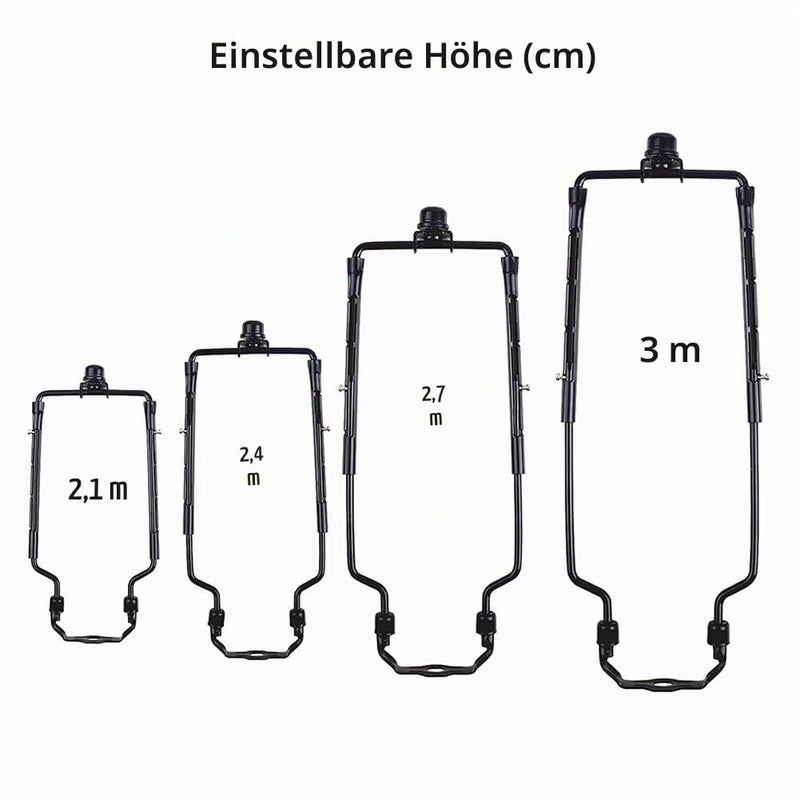 2 Piece Lampshade Harp Holder E14 E26 E27 Light Base Adapter Adjustable Lamp Harp Kit Black Horn Frame Lampshade Holder