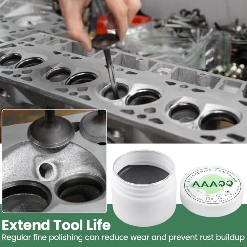AAAQQ 12 oz 600-grit valve lapping compound for cylinder bore finishing, shown in container