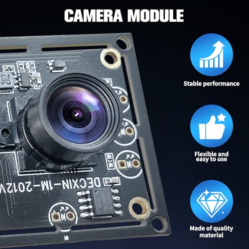 3-Piece Camera Module 100 Degree OV9732 - High Image Clarity with 720P HD Chip, 1MP Resolution, USB Driver, with 2 Metre Cable Compatible with Autodarts.Io, for Versatile Applications