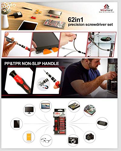 [Australia - AusPower] - 62 in 1 Precision Screwdriver Set Computer Repair Tool Kit with Extra Magnetic Specialty Steel Multi Bit 