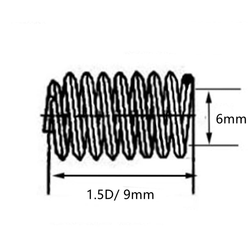 [Australia - AusPower] - M6 x 1mm x 1.5D Helicoil Wire Inner Thread Inserts, Coiled Wire Helical Screws, 304 Stainless Steel, Metric, 80 Pcs M6 x 1mm x 1.5D 