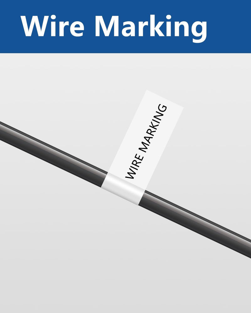 3/4'' Vinyl Label Compatible for M21-750-595-WT Label Cartridge, 0.75" W X 21' L Black on White Tape for Indoor and Outdoor, Lab Equipment Labeling, 3 Pack, NOT Compatible for M210 and M211 3Pack-0.75''(3/4'')