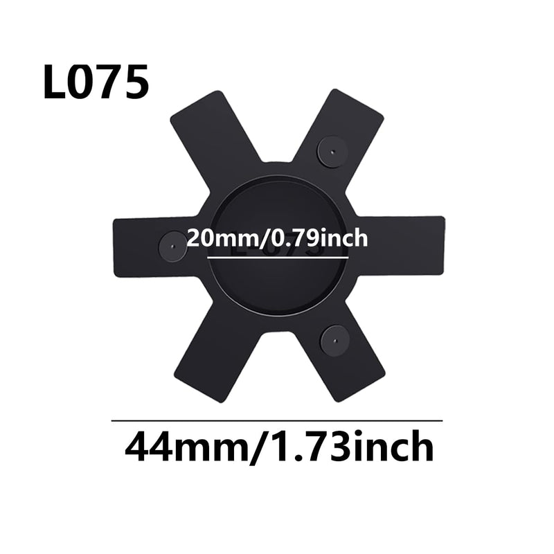 [Australia - AusPower] - Flexible NBR Rubber Spider Insert Solid Spider Center Insert, Rubber Spider Insert Spider Center Insert for L Jaw Coupling L-Jaw Coupler (5Pcs L075) 5Pcs L075 