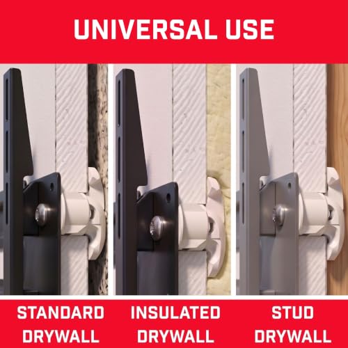Bullfix TV mount drywall anchors, 4-pack, heavy-duty wall anchors for securing TVs to drywall