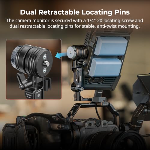 SmallRig L-Shaped Monitor Support for Vertical Shooting with NATO Rails, Stepless Damping 360° Adjustment, Support 5” and 7” Field Monitor - 6315