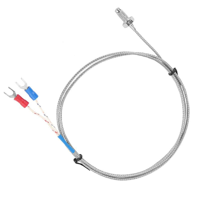 [Australia - AusPower] - Walfront Thermocouple Probe K Type with M6 Thread - Stainless Steel Temperature Sensor 0-400℃ for Industrial Ovens 3D Printers HVAC Systems ( Cable) 