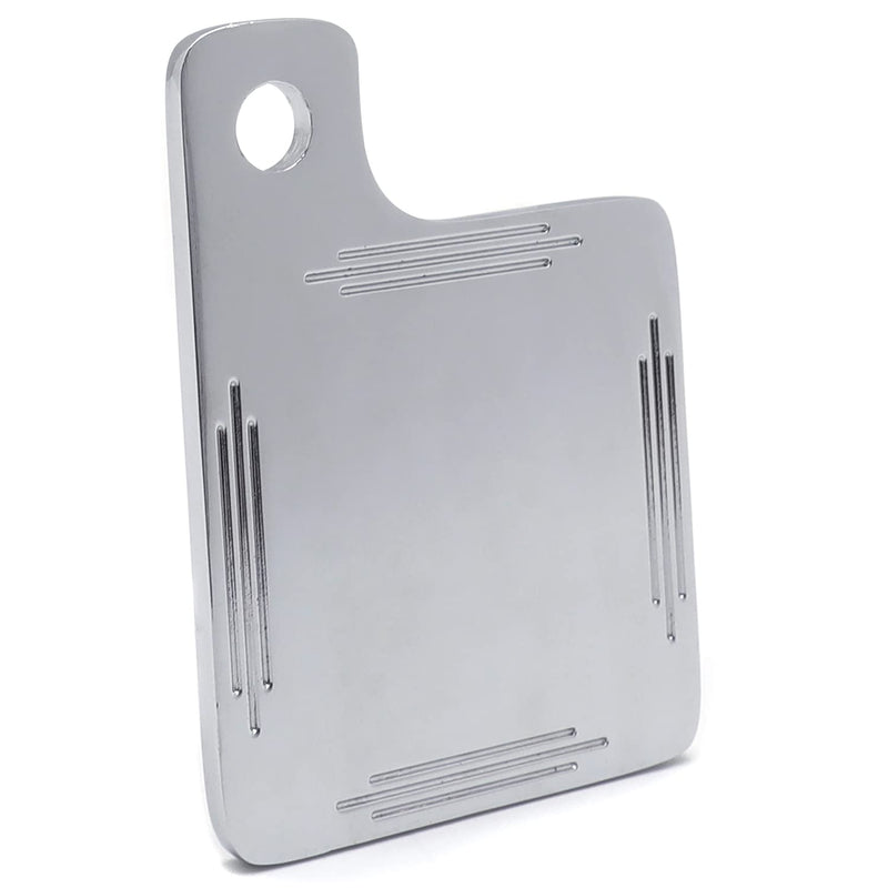 MT276-CD Universal Inspection Tag Sticker Renewal License Plate Chrome 1/2" bolt placement