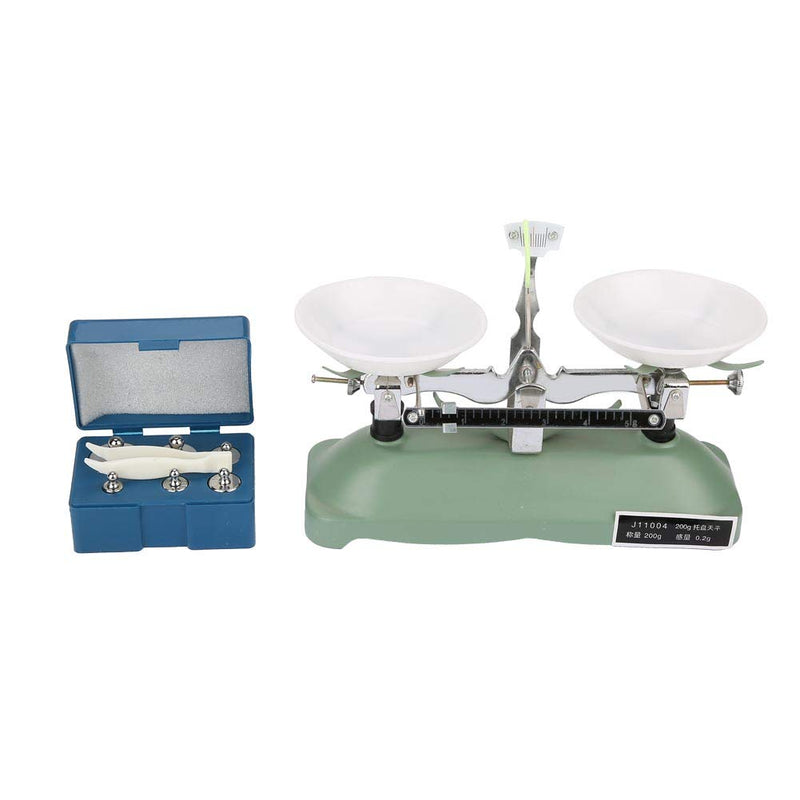 200G/0.2G Mechanical Tray Scale, Mechanical Lab Scale with Weights, Laboratory Teaching Equipment for Chemical Physics, Easy to Use