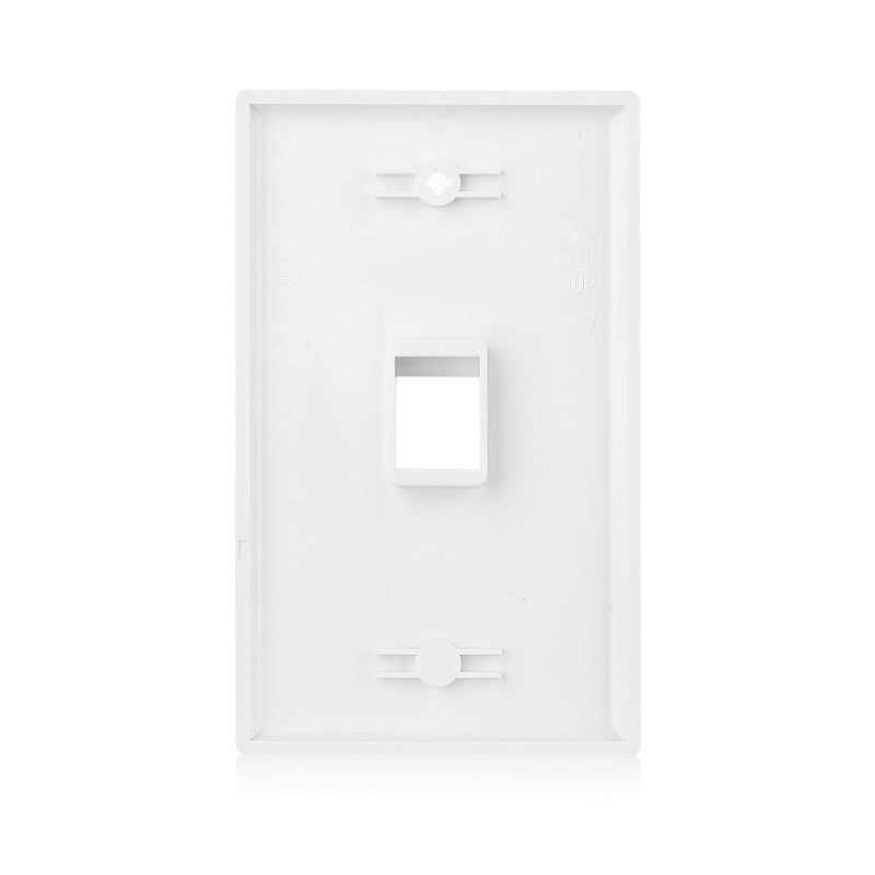 [Australia - AusPower] - Cable Matters 10-Pack Low Profile 1-Port Keystone Jack Wall Plate, RJ45 Wall Plate for Keystone Jacks in White 