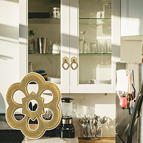 Hardware Philosophy HP Clover brass backplate washers, 10-pack, 1.3-inch flat washers