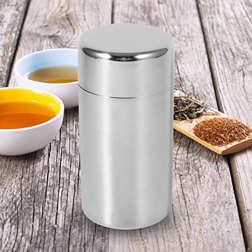 Small Tea Tin Canister, 550ml Stainless Steel Coffee and Tea Canister, Loose Leaf Tea Storage Container, Portable with Airtight Double Lids, for Tea Coffee Sugar Storage (Pack of 2) Large (Pack of 2)