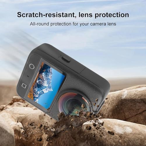 Osmo 360 Lens Guards Compatible for DJI Osmo 360 Spherical Optical Tempered Glass Protective Cover Lens Cap Case Action Camera Accessories for DJI Osmo 360 Glass