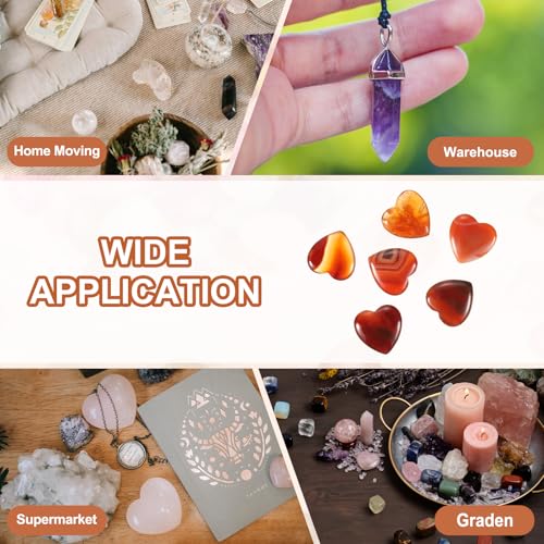 PATIKIL Heart Crystals Stone, 20 Pcs Natural Crystal Polished Love Gemstone Rose Quartz Pocket Bulk Set Balancing Meditation Gifts for Mother Women Birthday, Dark Red