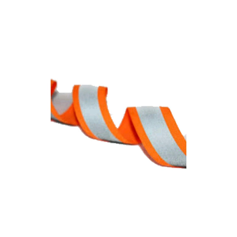 Just In Trend Sew on High Visibility Hi Vis Retro Reflective Fabric Tape (2" x 10 yds, Orange/Silver) Orange / Silver 2" x 10 yds